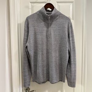 Men's Gray Quarter-Zip Pullover Sweater